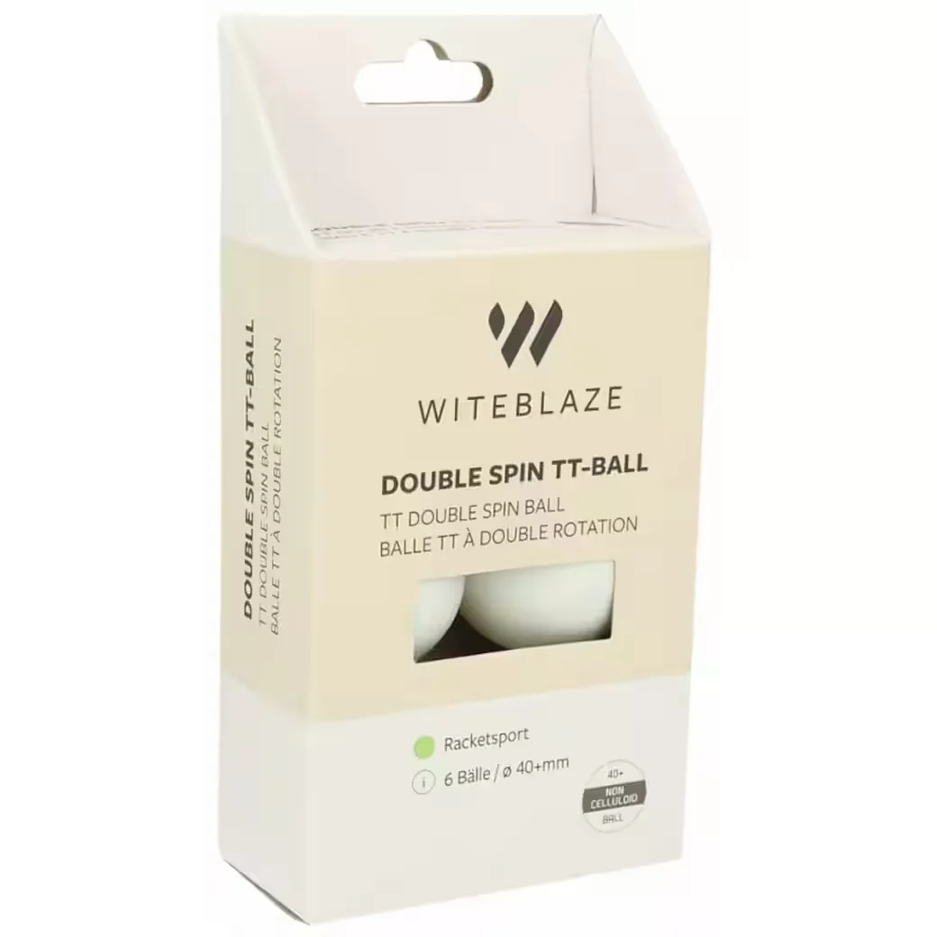 WITEBLAZE Tischtennisbälle DOUBLE SPIN 6er Pack