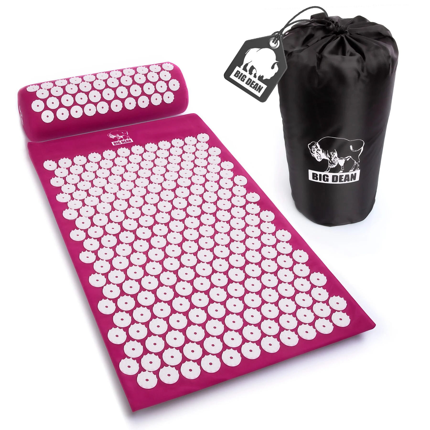BIGDEAN Akupressurmatte Set mit Kissen und Hülle für Entspannung