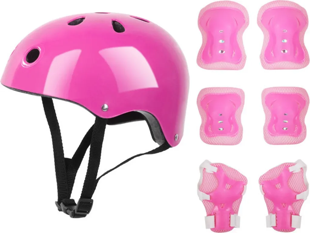 Kinder Schutzset verstellbarer Helm Knie Ellenbogen Handgelenk