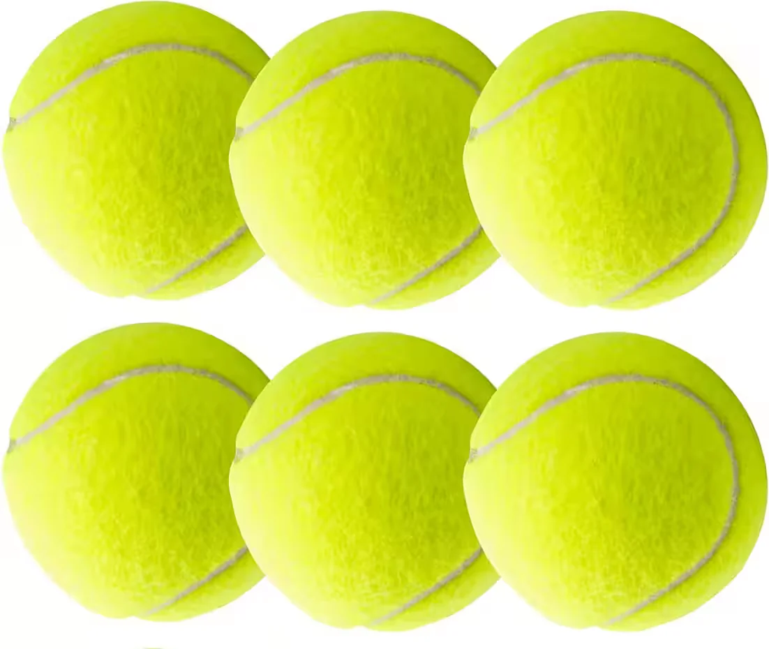ATHLEJOY Tennisbälle 6er Set gelb mit Tragetasche für Training