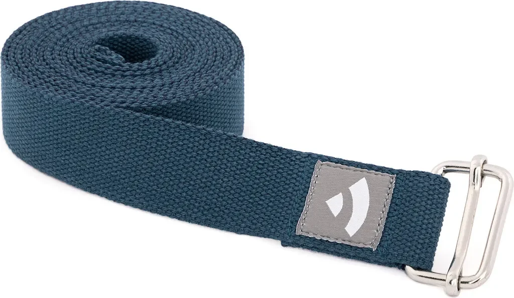 ASANA BELT Yogagurt 2,5 m mit Metallschiebeschnalle marineblau
