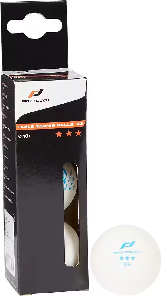 PRO TOUCH Tischtennisball Pro Ball 3-Sterne 3er-Set weiß