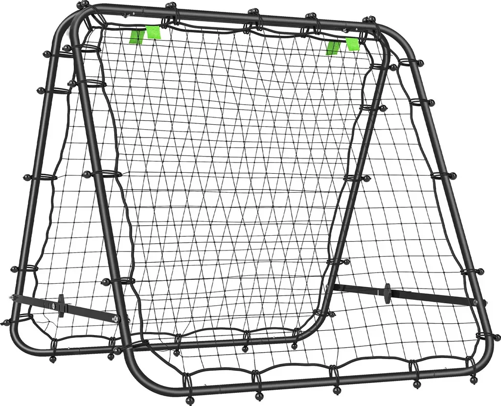 HOMCOM Fußball Rebounder Rückpralltor verstellbar Training Stahl