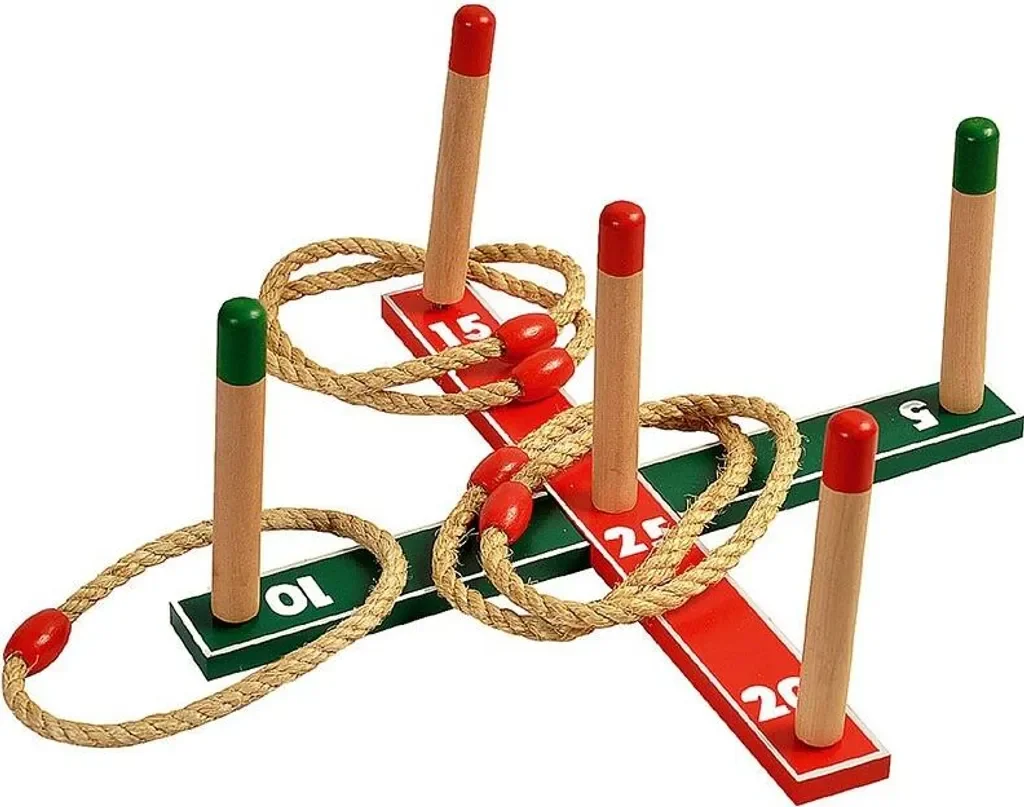 Holz Ringwurfspiel für Kinder Outdoor Gartenspiel