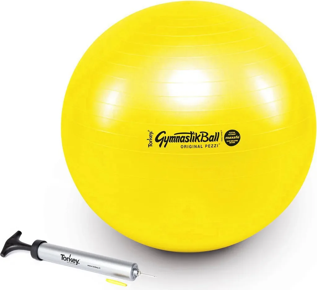 Original Pezzi Gymnastikball MAXAFE mit Pumpe gelb Sitzball