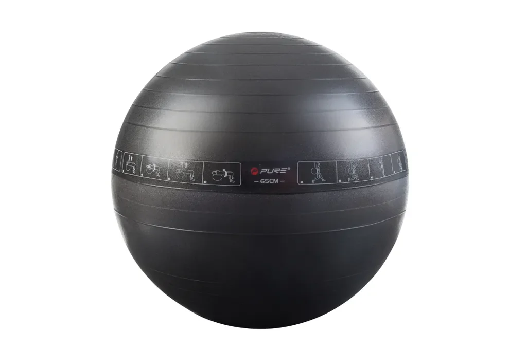 Pure2Improve Gymnastikball Fitnessball 65 cm schwarz