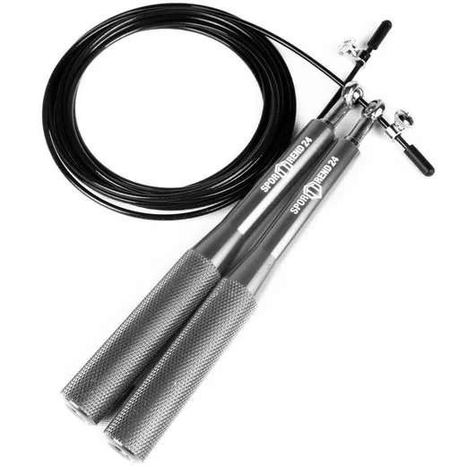 SPORTTREND 24 Springseil 3 m Silber Fitness Training