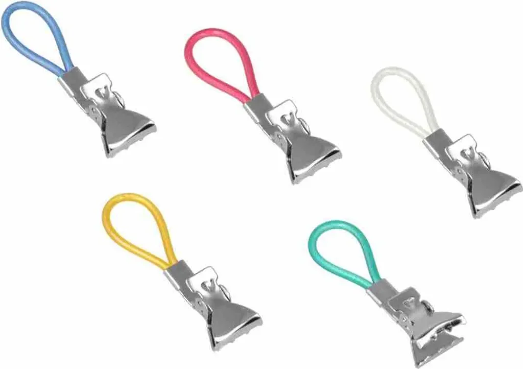 Metaltex Tücherclips 5er Pack mehrfarbig für Geschirrtücher
