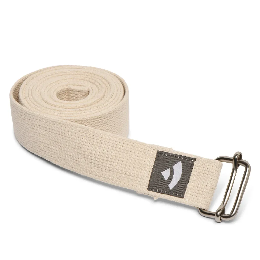 ASANA BELT Yogagurt 2,5 m mit Schiebeschnalle Metall natur