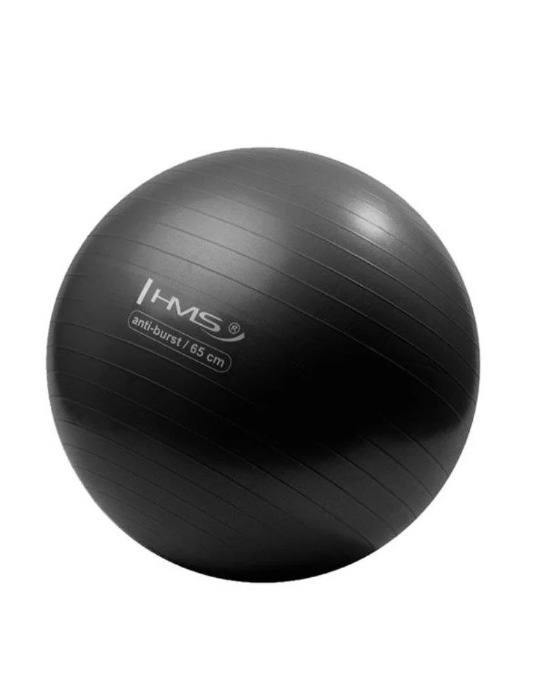 HMS Gymnastikball YB02N 65 cm Anti-Burst schwarz Fitnessball