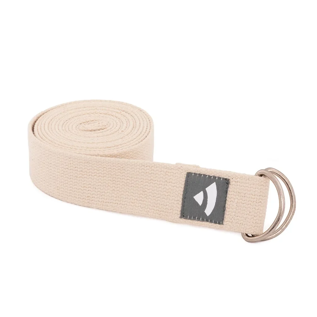 ASANA BELT Yogagurt mit D-Ring 2,5 m Natur